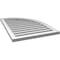Ekena Millwork Quarter Round Top Right Surface Mount PVC Gable Vent w/ 2"W x 1-1/2"P Brickmould Frame, 24"W x 34"H GVPQR24X3402SF - alternate 4